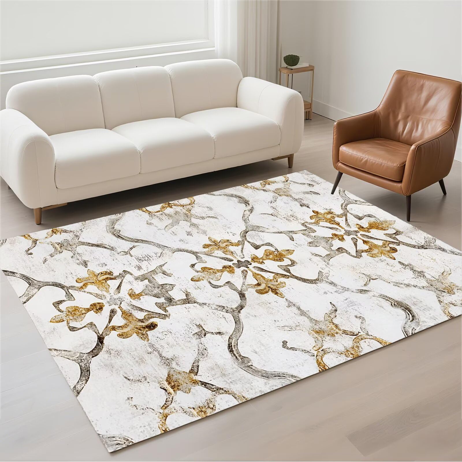 Tapis de couloir 50x80cm moderne et lavable pour entrée modèle 13-586