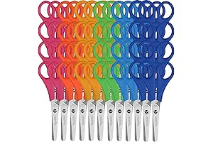 EZZGOL Scissors Bulk for Kids 5” Safety Blunt Tip Student Scissors