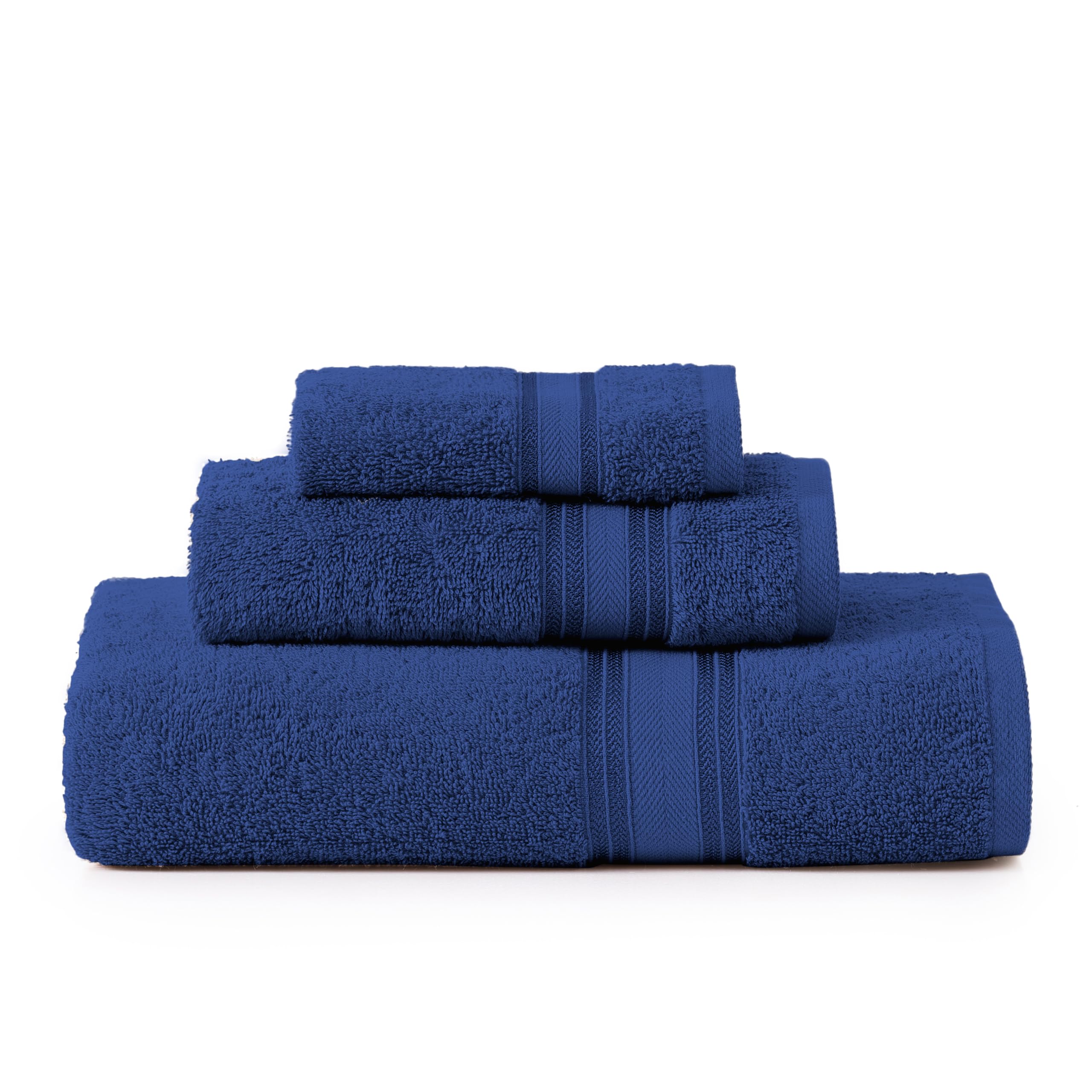 LANE LINEN Luxury Bath Towels Set - 3 Piece 100% Cotton Bathroom Towels, Quick Dry, Extra Aborbent, Super Soft Towels Set 1 Hand Towel, 1 Wash Cloths,