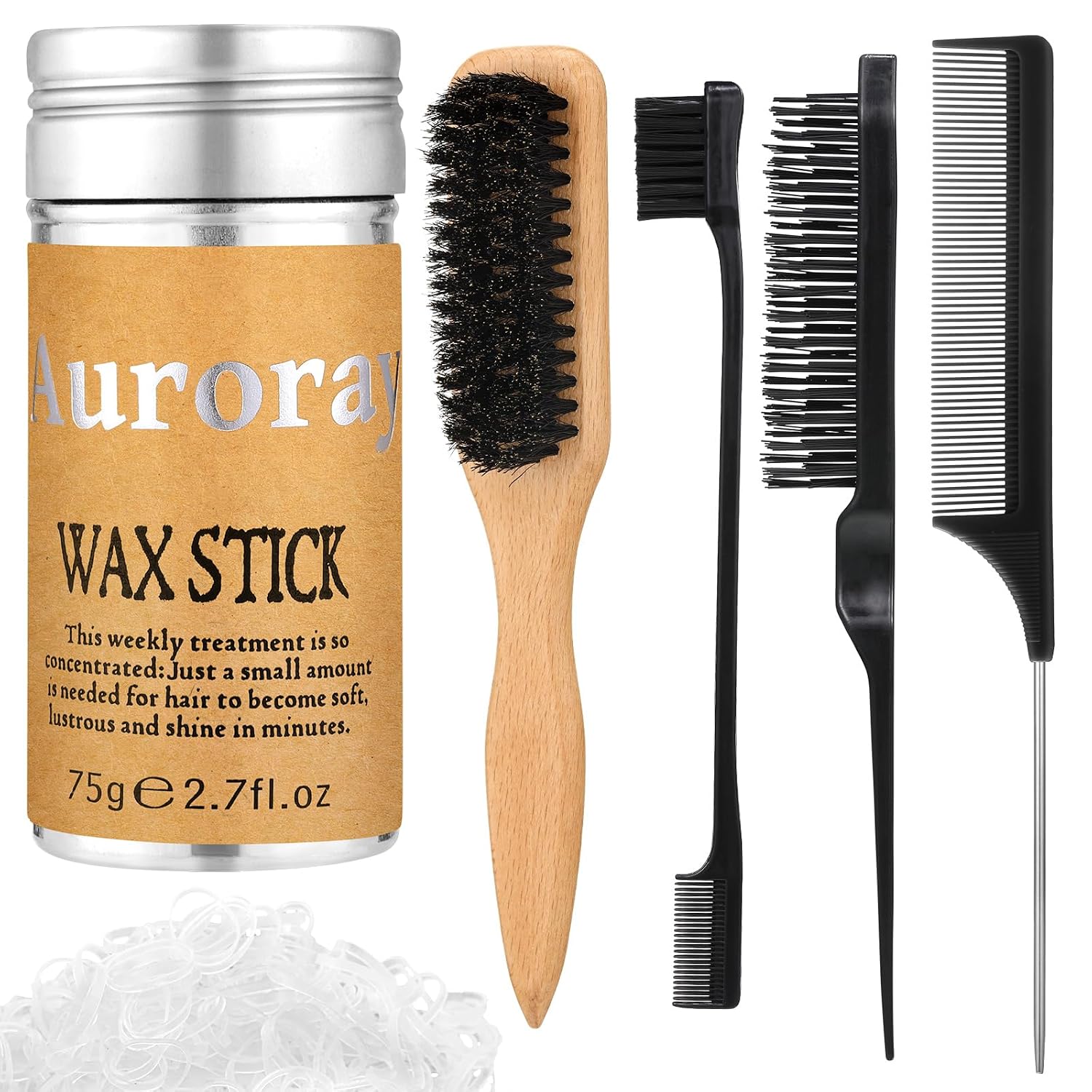 Boar Bristle Slick Back Hair Brush - Smooth Control & Styling