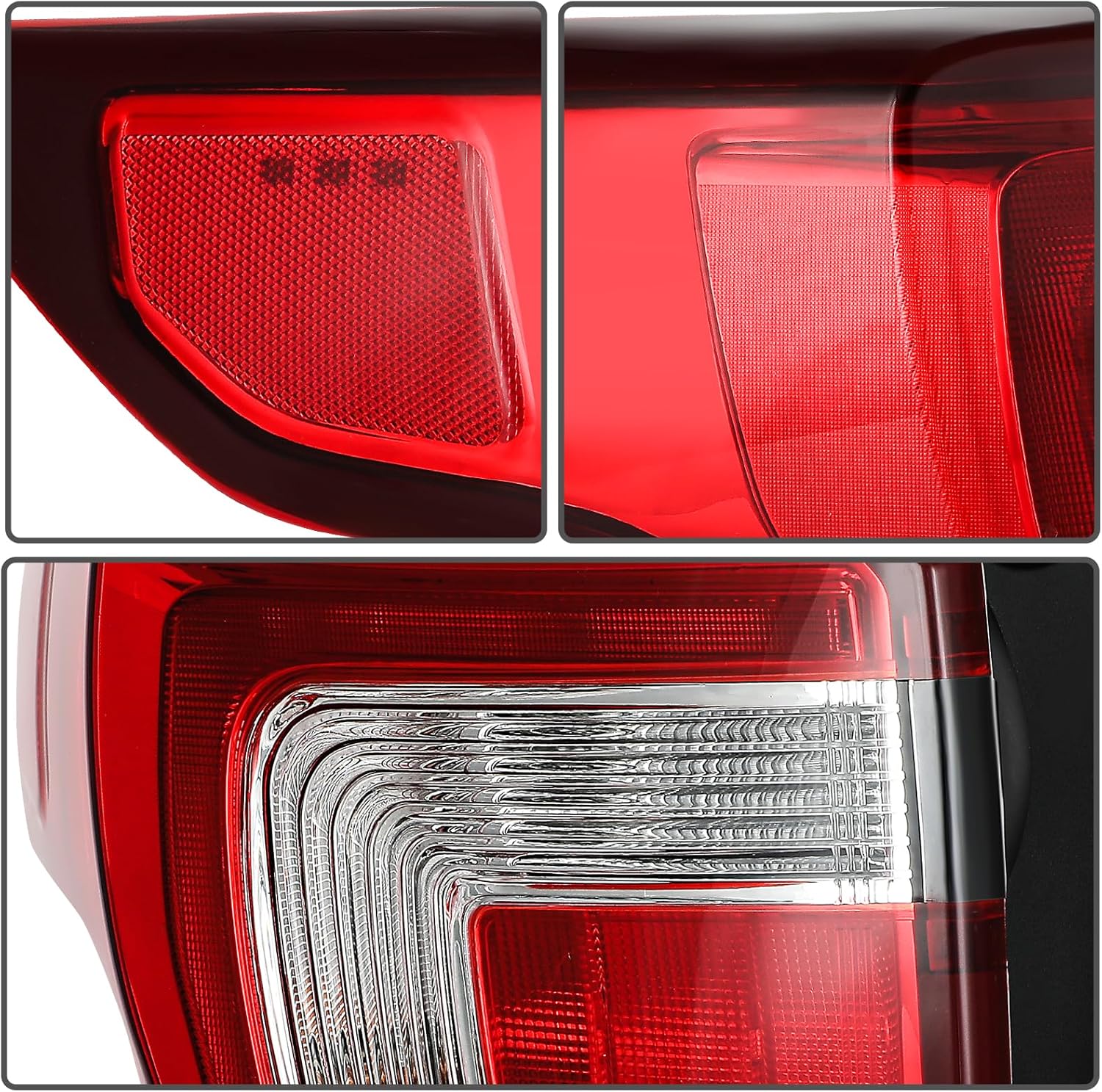 OCPTY Taillight Assembly Left Replacement for for Ford for Explorer 2016-2019 Black Housing Red Lens FO2800251 FB5Z13405A