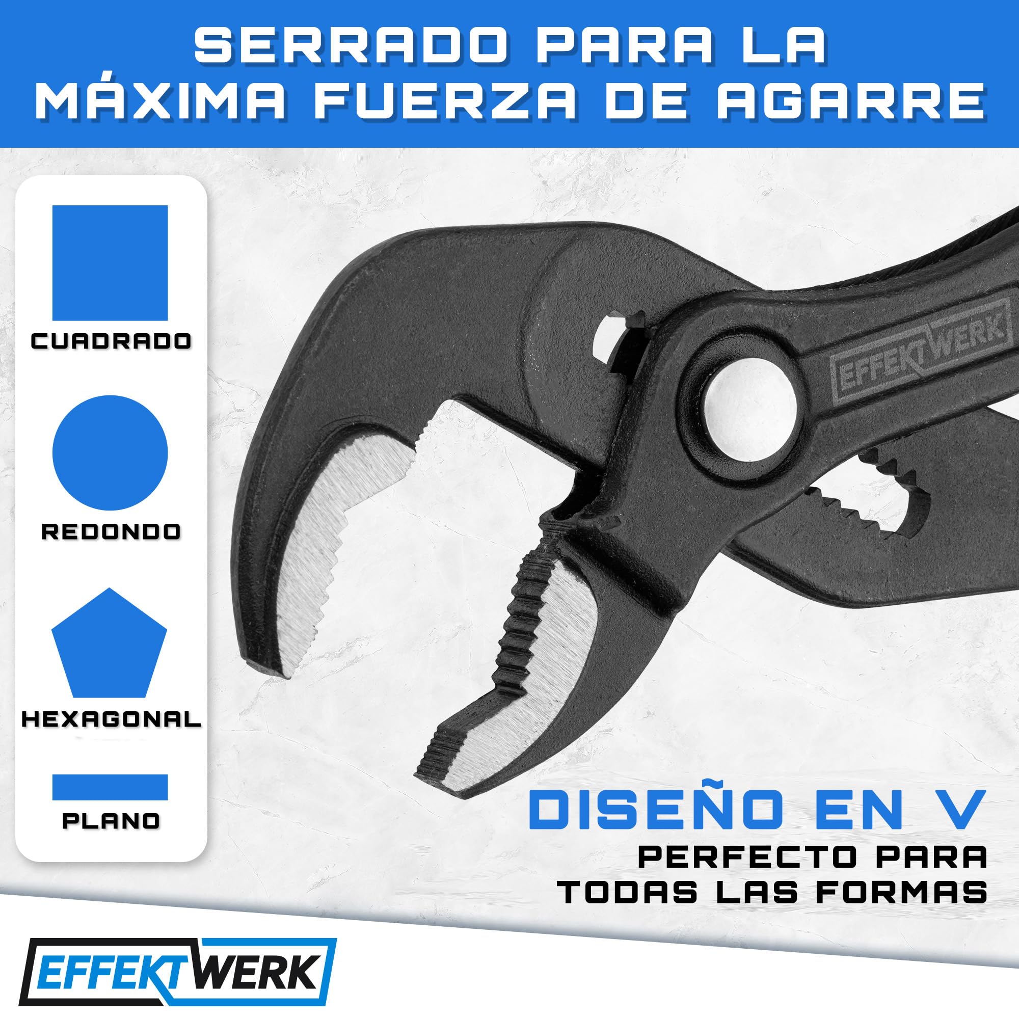 Juego de alicates para bomba de agua de 3 piezas - 18 cm, 25 cm, 30 cm - Llave de fontanero antideslizante, alicates de lengüeta y ranura con mordazas ajustables
