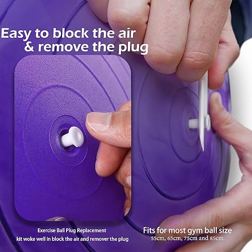 Miniatura 4 de SogYupk - 10 unidades de pelota inflable de yoga para ejercicio de fitness, piscina, tapón de aire