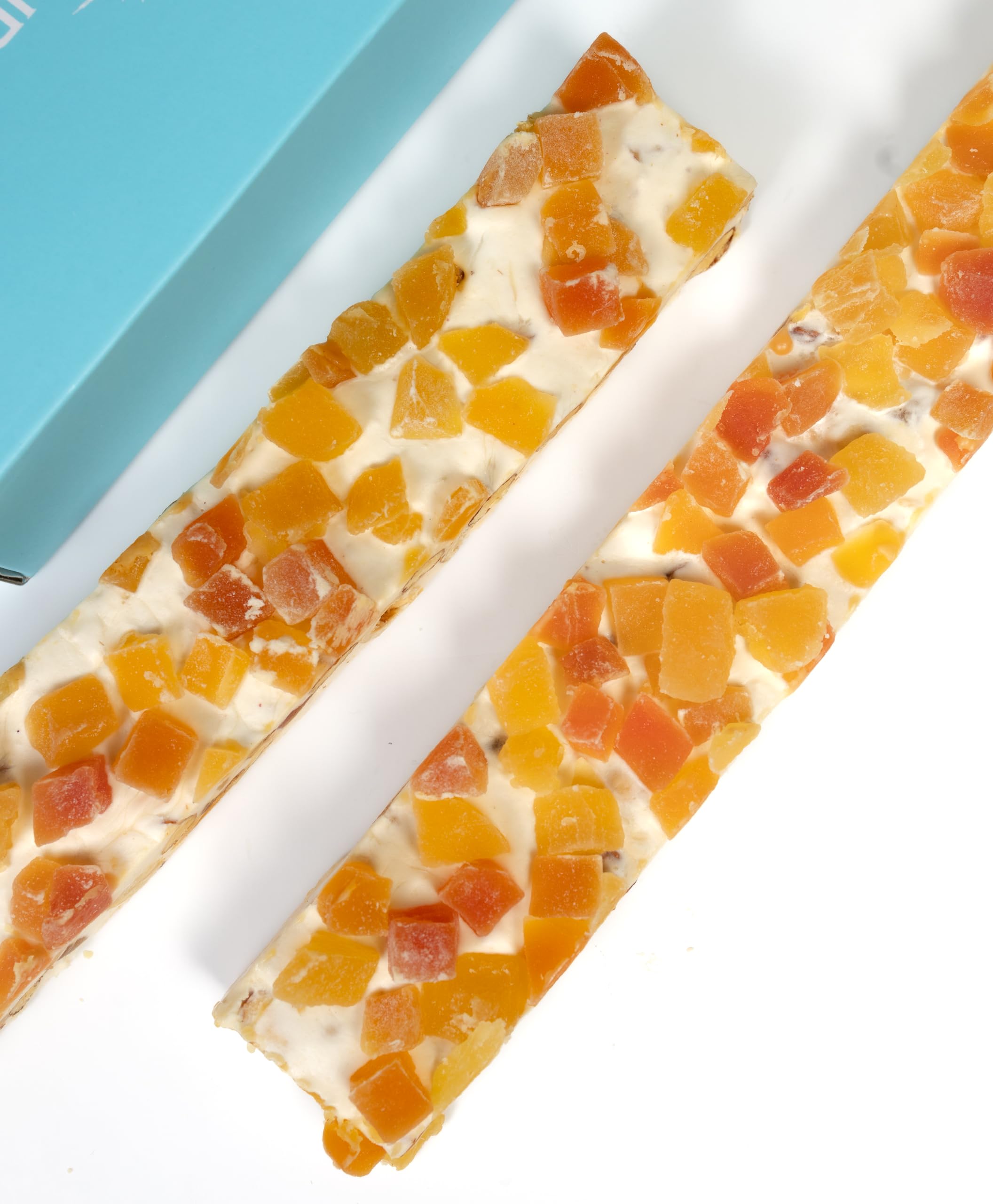 Andy Anand Roasted Almond Soft Exotic Fruit Nougat Brittle, flown from Italy for a delectable taste experience, and it's gluten-free 7 oz