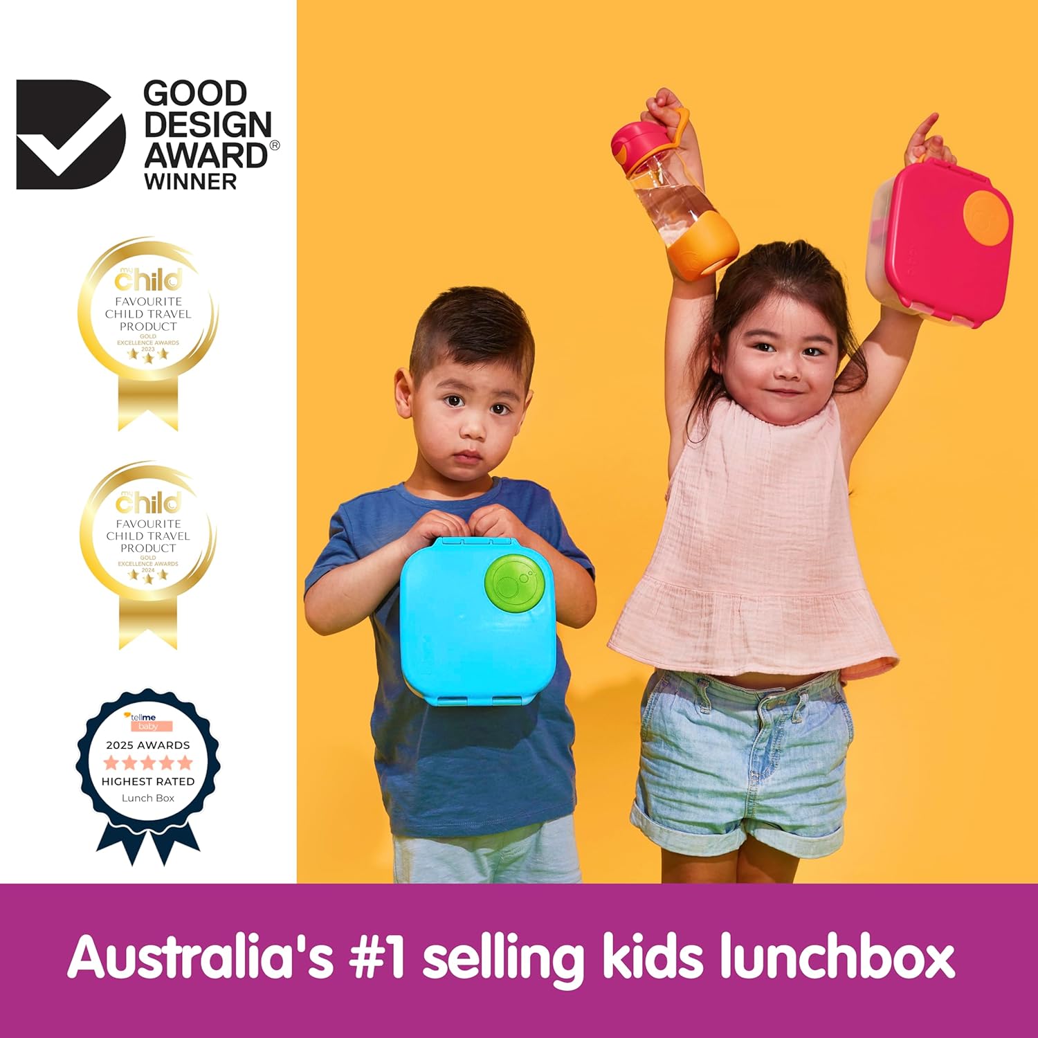 b.box Mini Lunch Box, 4.25 Cup Leak Proof Bento Box for Kids Ages 3+, 3 Compartment Snack Containers, School Lunch Container, Dishwasher Safe, BPA-Free, PFAS-Free - Strawberry Shake - Image 7