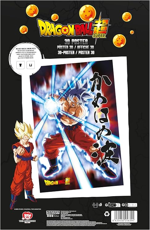 SD TOYS - 3D Universal Survival Goku Dragon Ball Super Poster - Measures 38 x 58 cm