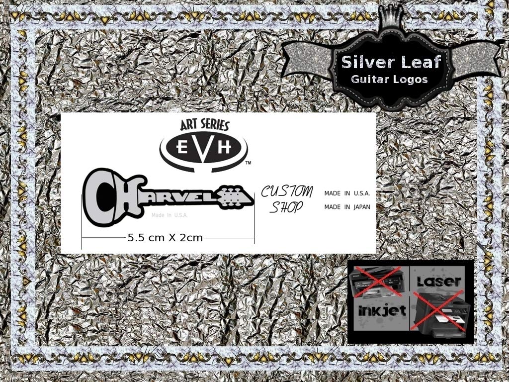 Charvel EVH Guitar Decal Headstock Waterslide Restoration logo 9s