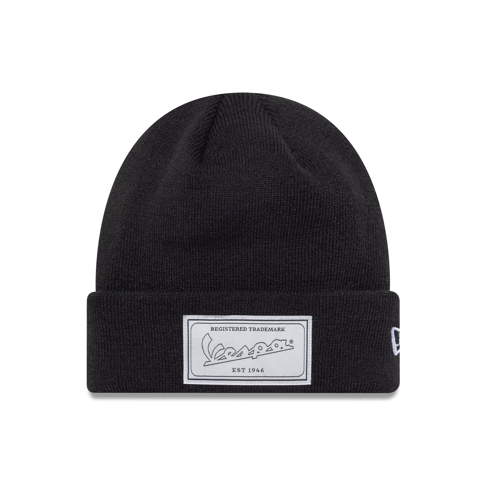 New Era Unisex Black Vespa Superbikes, Motorbikes, Official Merchandise, Cuff Knit Beanie Hat,