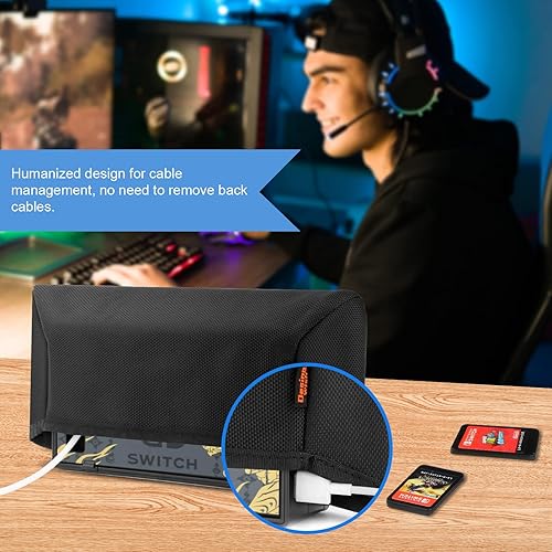 Miniatura 5 de Desing Wish Dust Cover for Nintendo Switch, Oxford Nylon Protective Dust Guard Anti Scratch Water Resistant Cover Sleeve for Nintendo Switch &