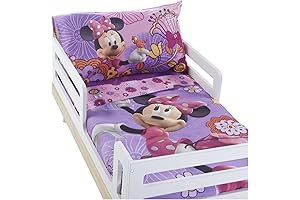 Disney 4 Piece Minnie's Fluttery Friends Toddler Bedding Set