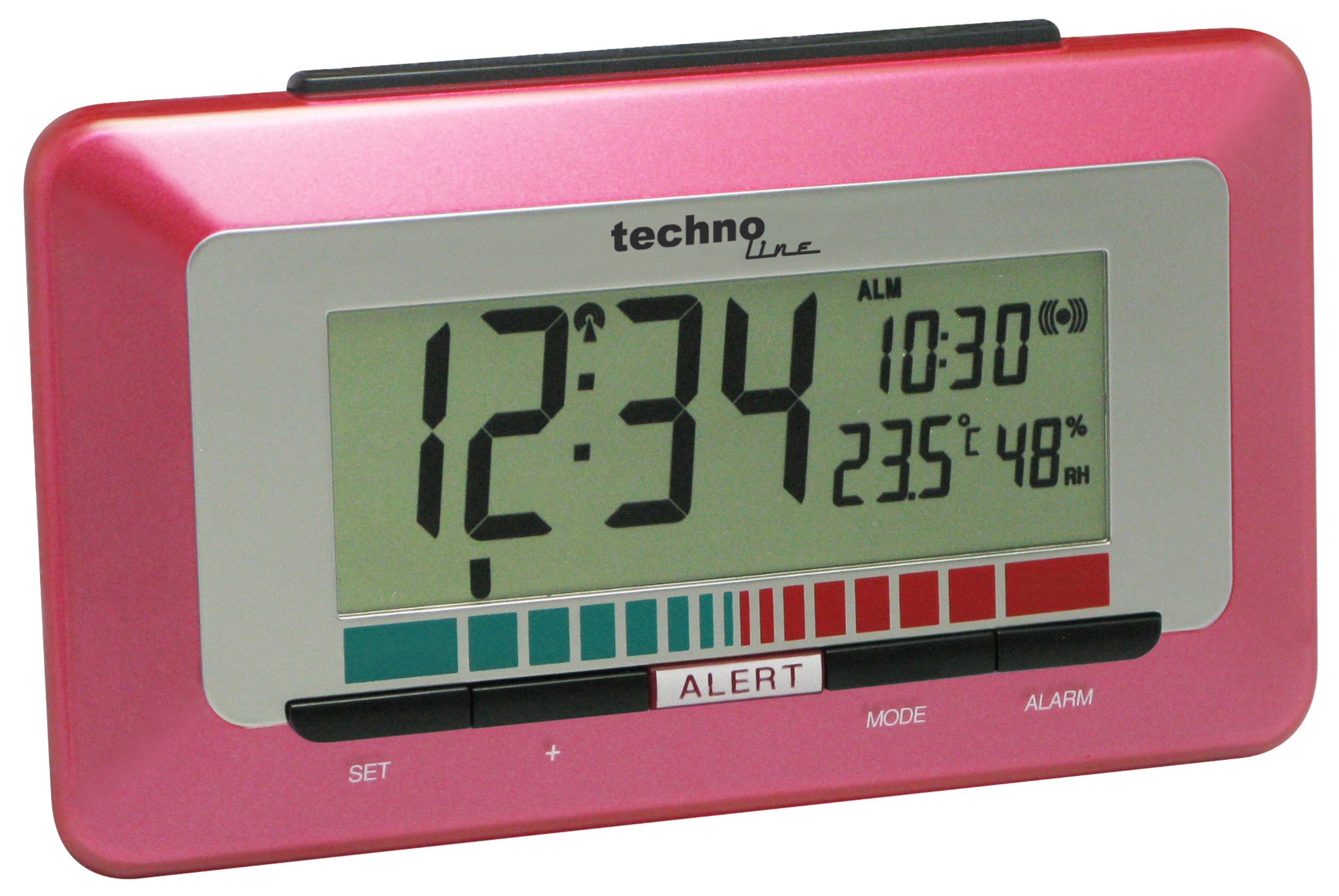 Technoline WL 1000 Luftgüte-Monitor mit Luftgütealarm, rot/metallic