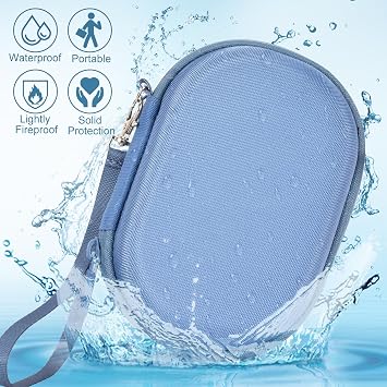 Hard Shell Case, Portable Waterproof Carrying Case for JBL Clip 4, Clip 5 Bluetooth Speaker - Blue