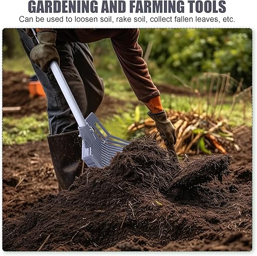 Miniatura 7 de 6 piezas de cabezal de horquilla de estiércol a granel 18 dientes de paso, cabeza de repuesto con tornillos y tuercas, cabezal de repuesto de