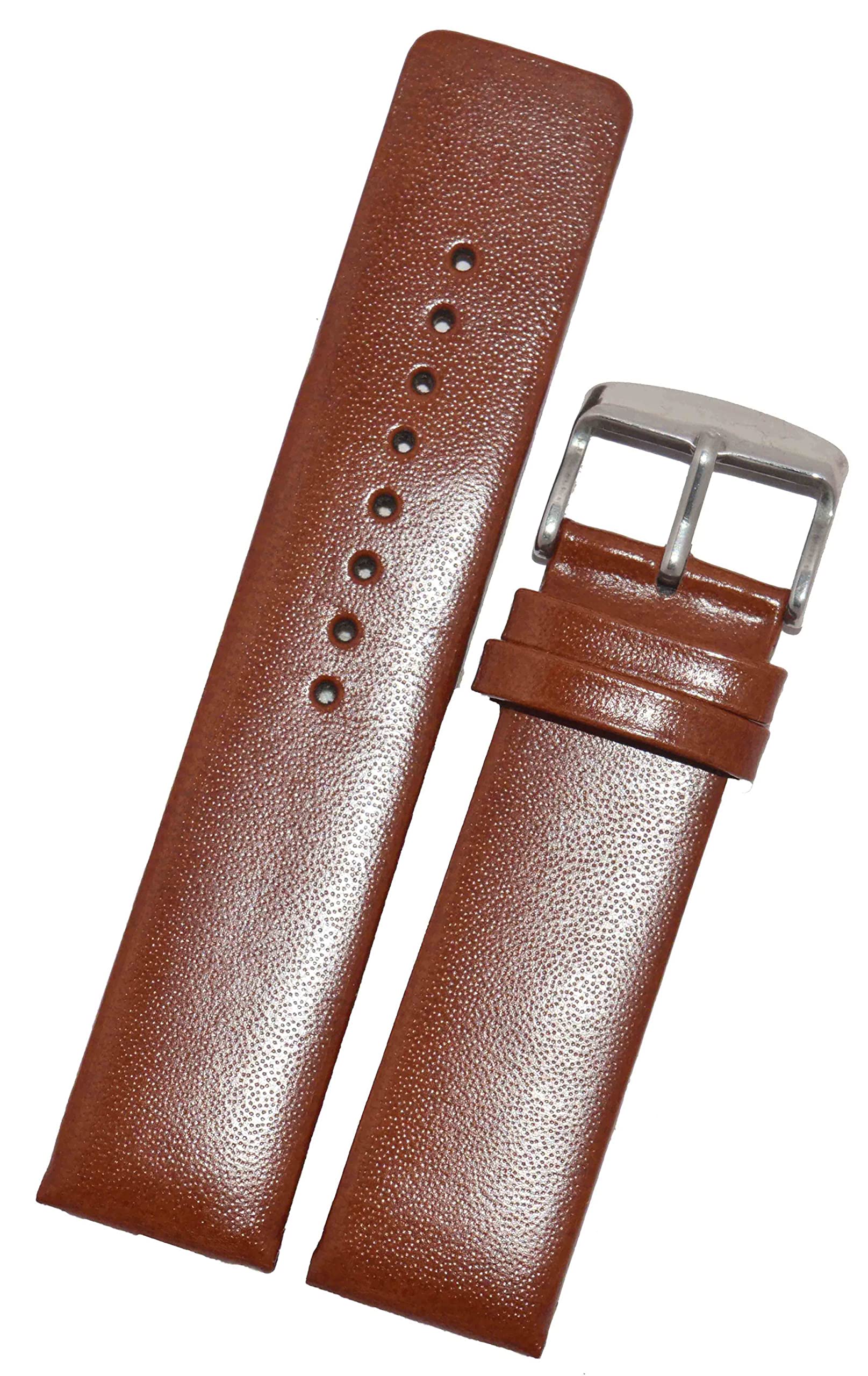 SURU® 24mm Plain Parallel Square Tip with Rounded Angles Leather Watch Strap / Band for Men Women (Colour - Tan / Size -24mm)U226 (B096ZGB5SM) Amazon Price History, Amazon Price Tracker