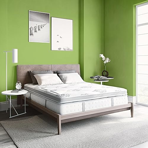 Miniatura 3 de Gran Colchón Classic Brands, de hule espuma de memoria, con gel fresco e híbrido, colchón de muelles, matrimonial y de 14 in. , Algodón, Blanco