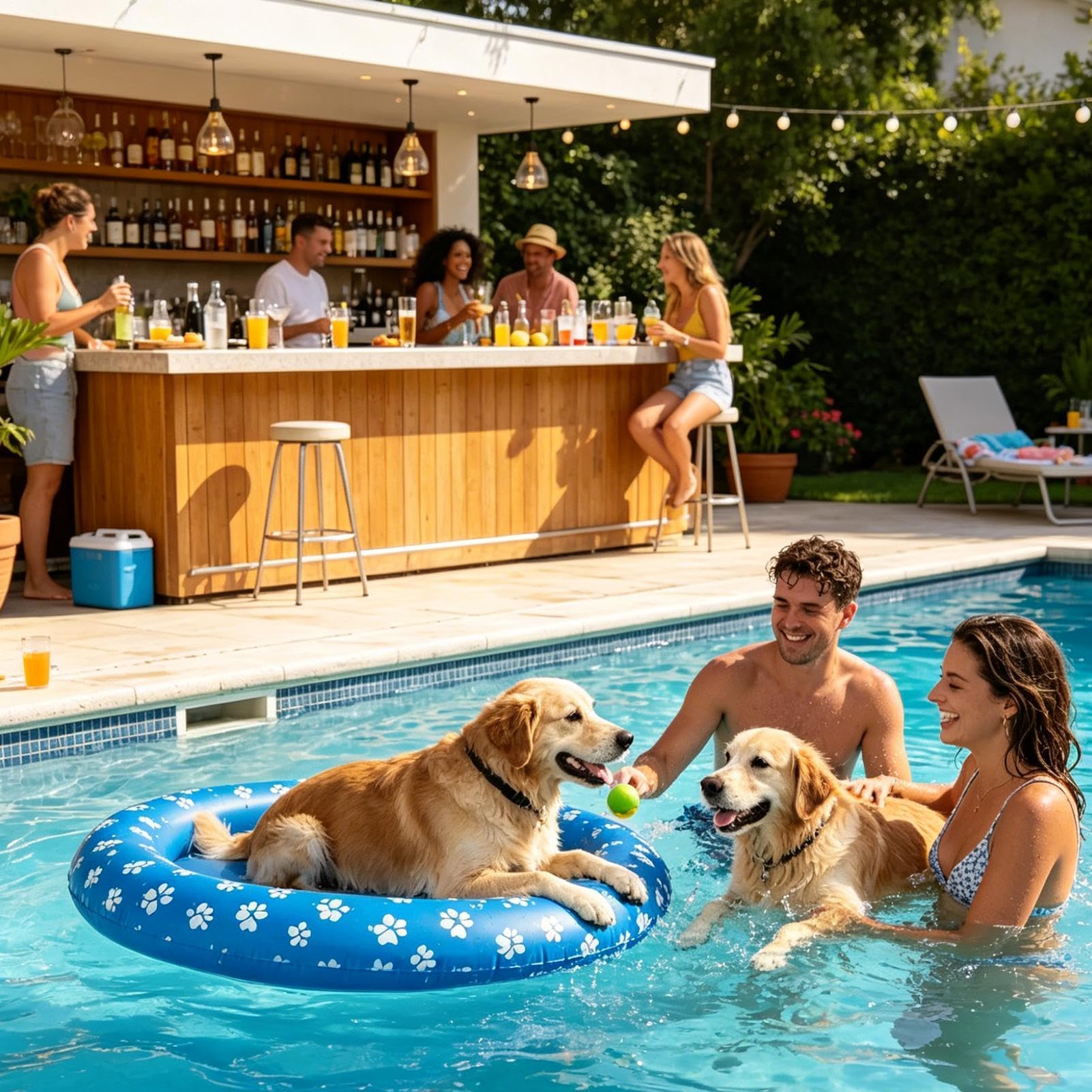 Galleggiante per Cani Zattera gonfiabile sicura comoda portatile | Galleggiante Gonfiabile Per Cani Per Esterno All'Aperto Interno Acqua Lago Fiume Spiaggia Mare Stagno Giardino Pet