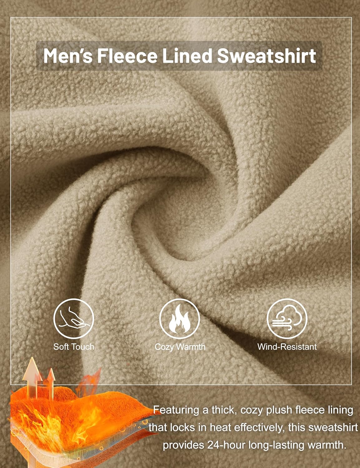 MAGCOMSEN Men's Fleece Lined Sweatshirts Long Sleeve Crewneck Pullover Winter Fall Warm Casual Sweatshirt - Image 4