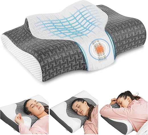 DE BESTE ELVIROS CERVICALE CONTOUR MEMORY FOAM KUSSEN VOOR NEKPIJN SCHOUDERPIJN