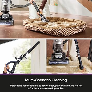 Eureka Vacuum Cleaners for Home, Dual Cyclone Suction, NEU612BL