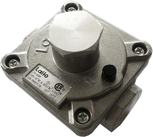 Miniatura 7 de Regulador de parrilla de gas natural con 2 conexiones de latón, tubería de gas entradasalida 12'' X 12"-14NPT, presión máxima de entrada 12 PSI,