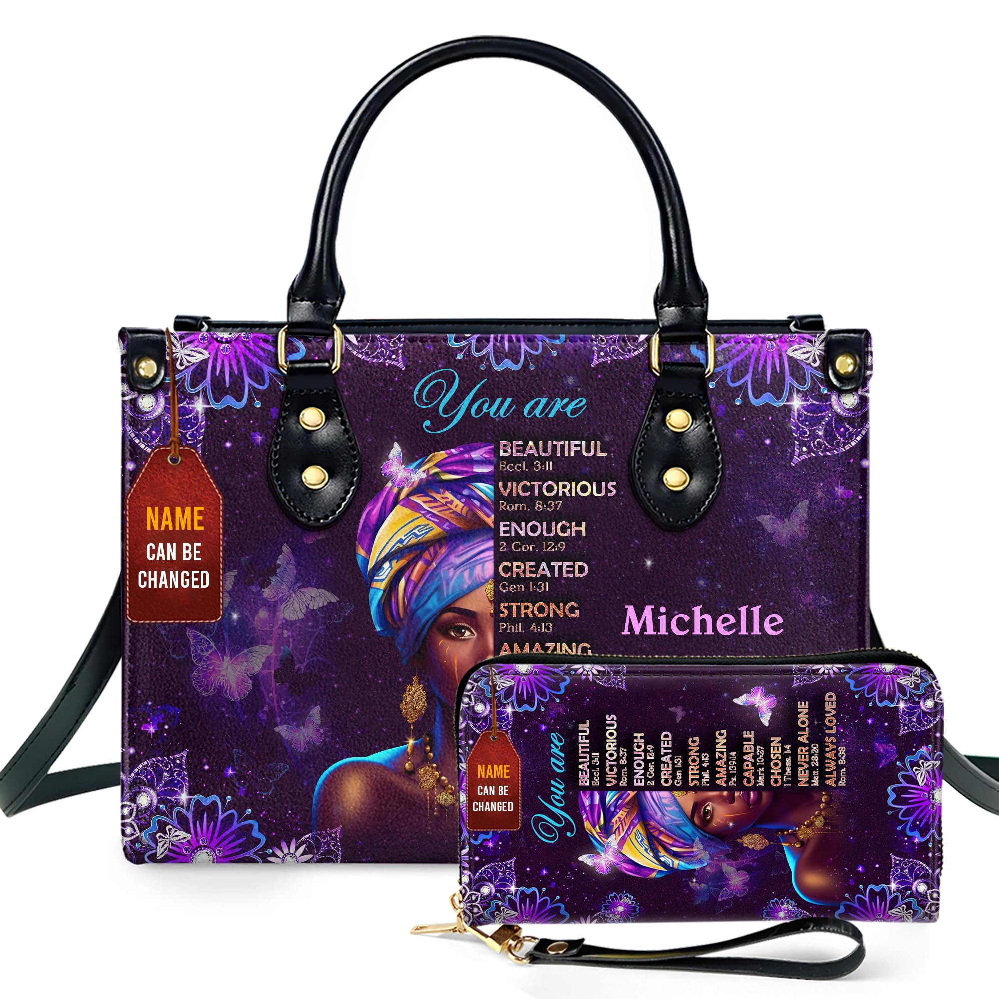 Sistabag Personalized Leather Handbag For Women - Matching Design Purses And Wallet - Mothers Day Gifts For Women