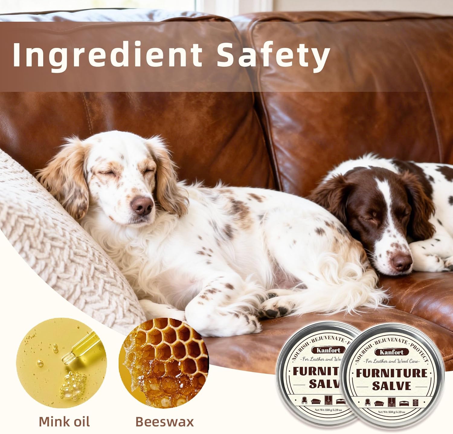 Leather Conditioner 2PCS, Leather Cleaner and Conditioner, Polisher, Moisturizer, and Restorer for Couches and Furniture, Protect Soften Leather Products - Image 4