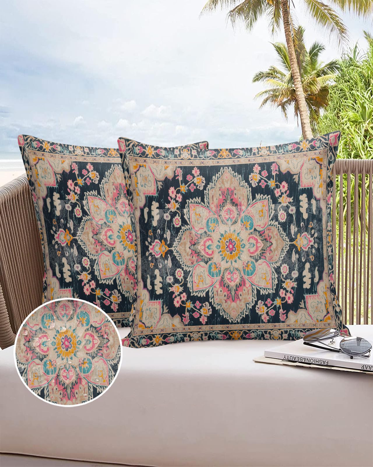 Outdoor Waterproof Throw Pillow Covers 18