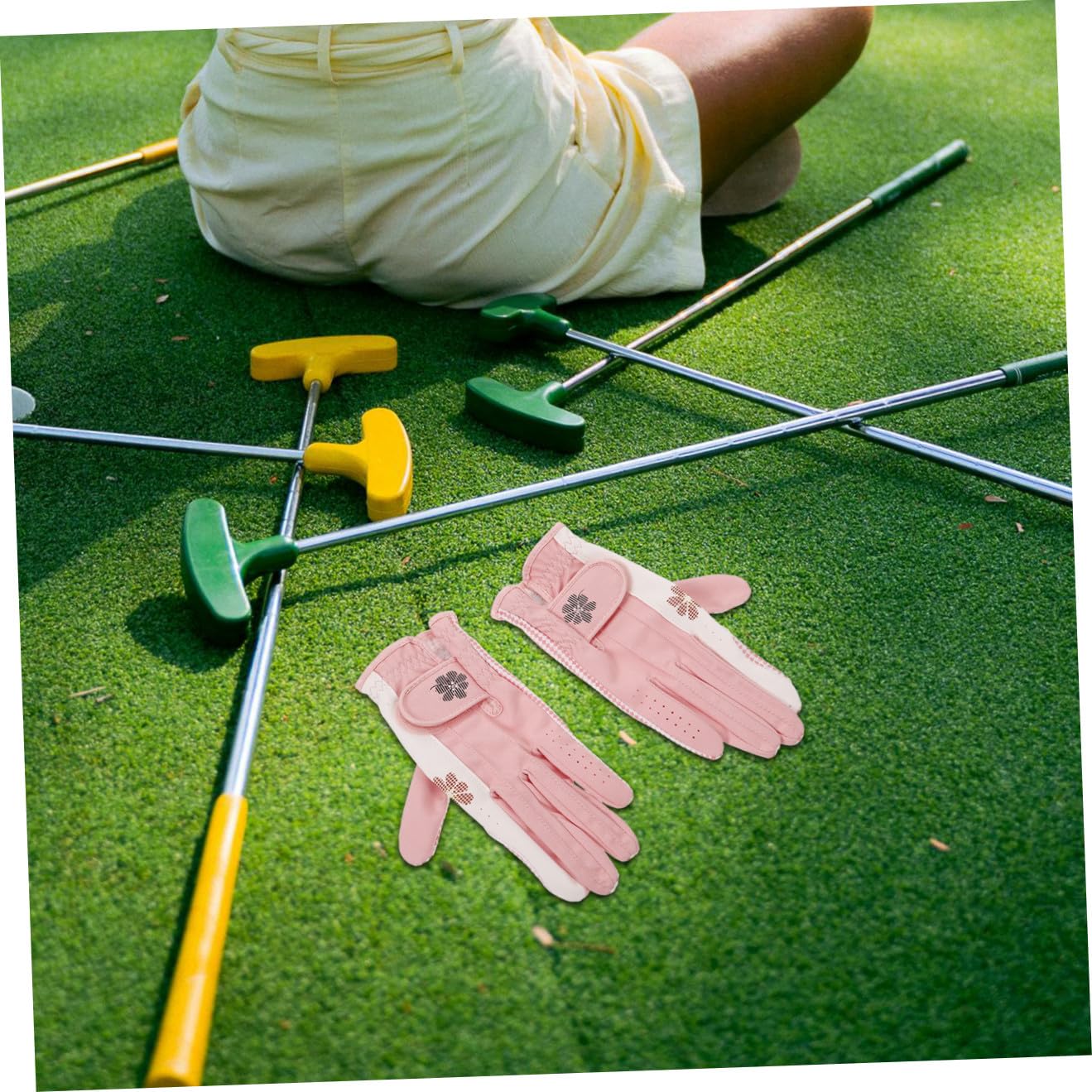 TOYANDONA Guanti Da Golf Junior Antiscivolo Guanti Da Golf Resistenti All Usura Design Rete Ventilato Accessori Per Donna