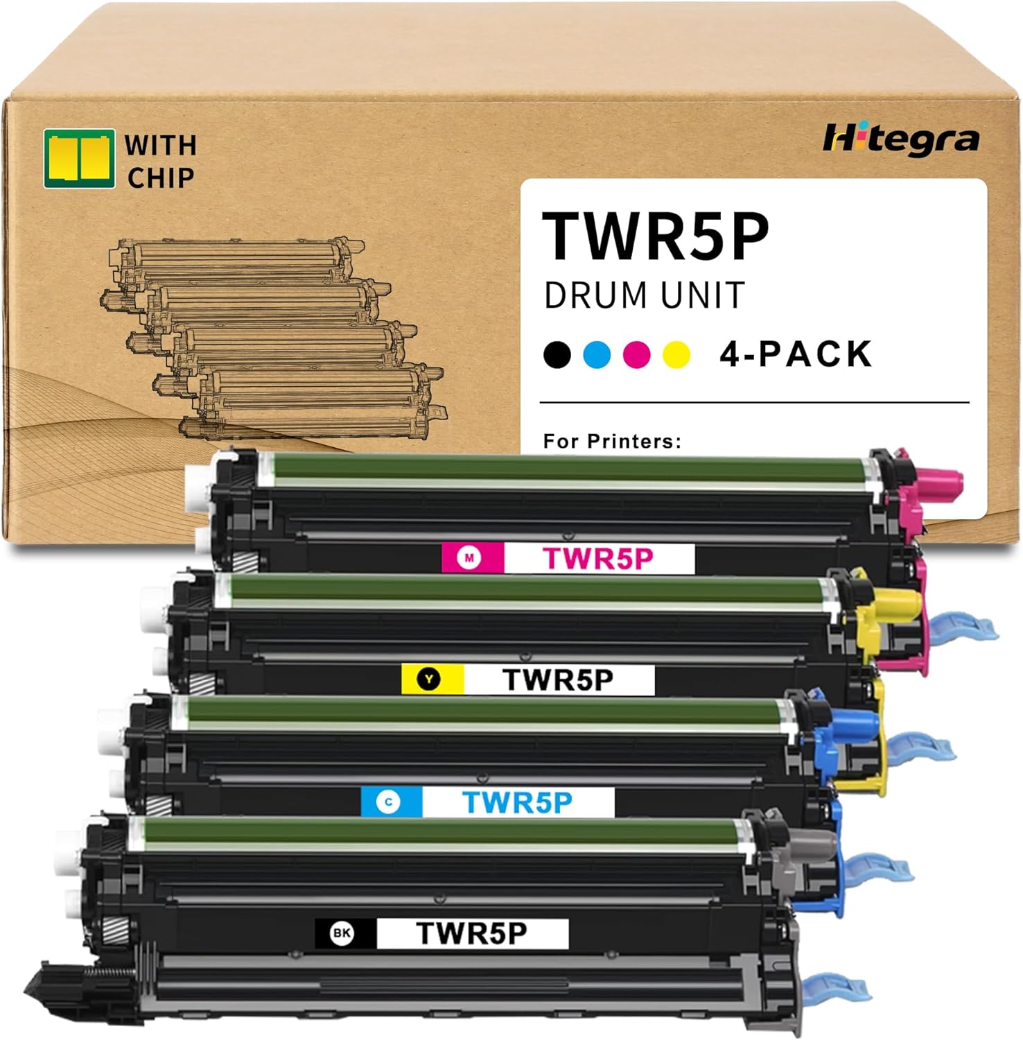 TWR5P Drum Unit S3840 C2660 (4-Pack) Replacement for Dell TWR5P Imaging Unit for C2660 C2660dn C2665 C2665dnf C3760 C3760n C3760dn C3765 C3765dnf S3840 S3840c S3840cdn S3845cdn Printer S3840 Drum Unit