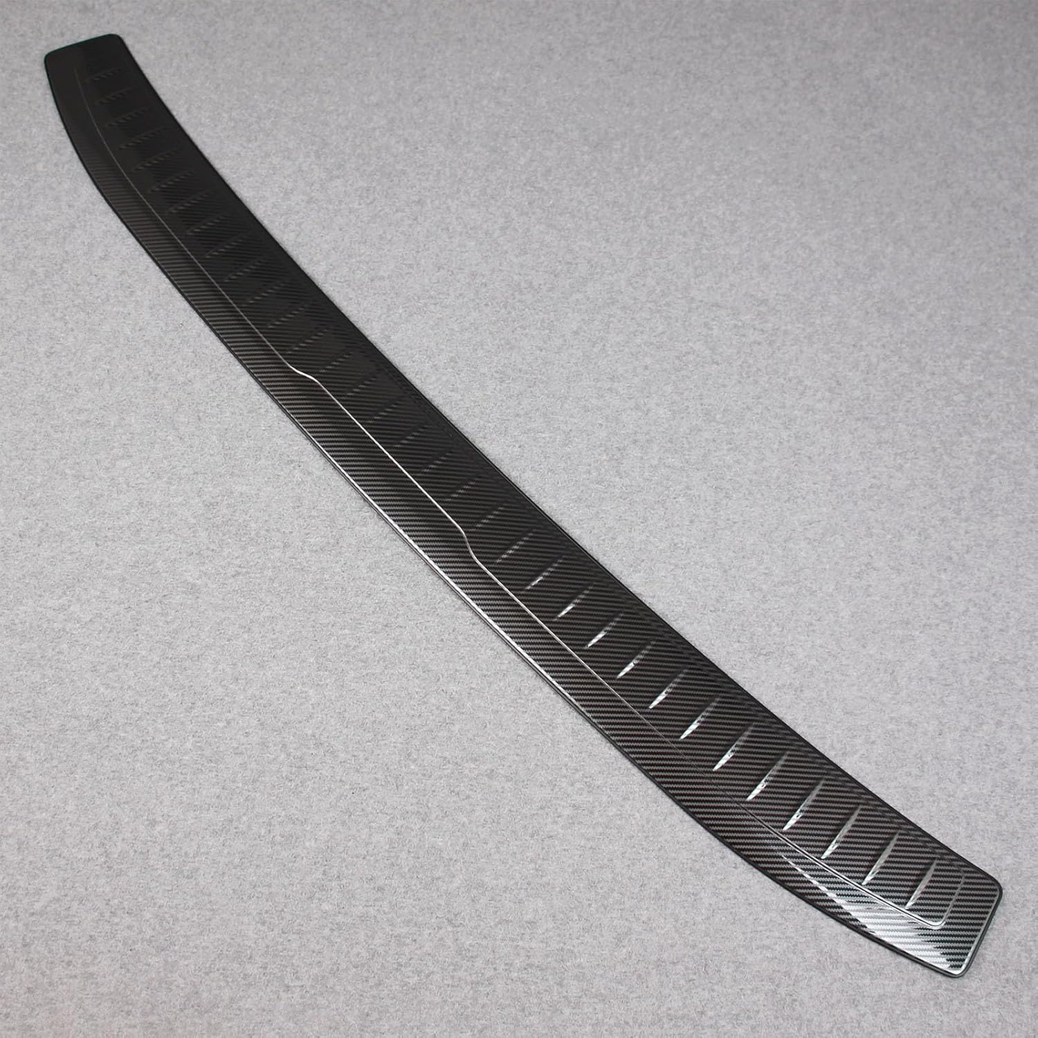 Beautost Fit for Subaru New Crosstrek/Impreza 2024 2025 2026 Rear Outside Bumper Sill Plate Guard Cover Trim (Carbon Fiber Black)