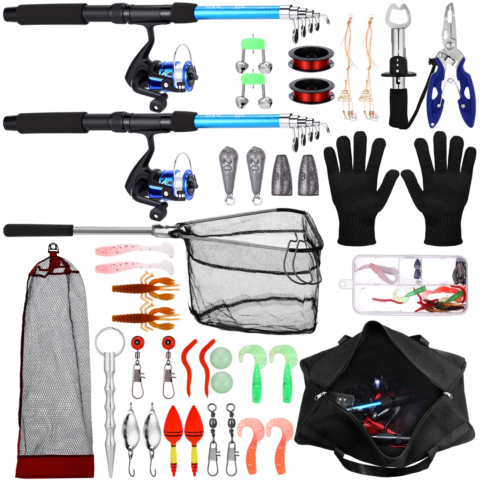 MiniInflat Telescopic Fishing Rod and Reel Combo,