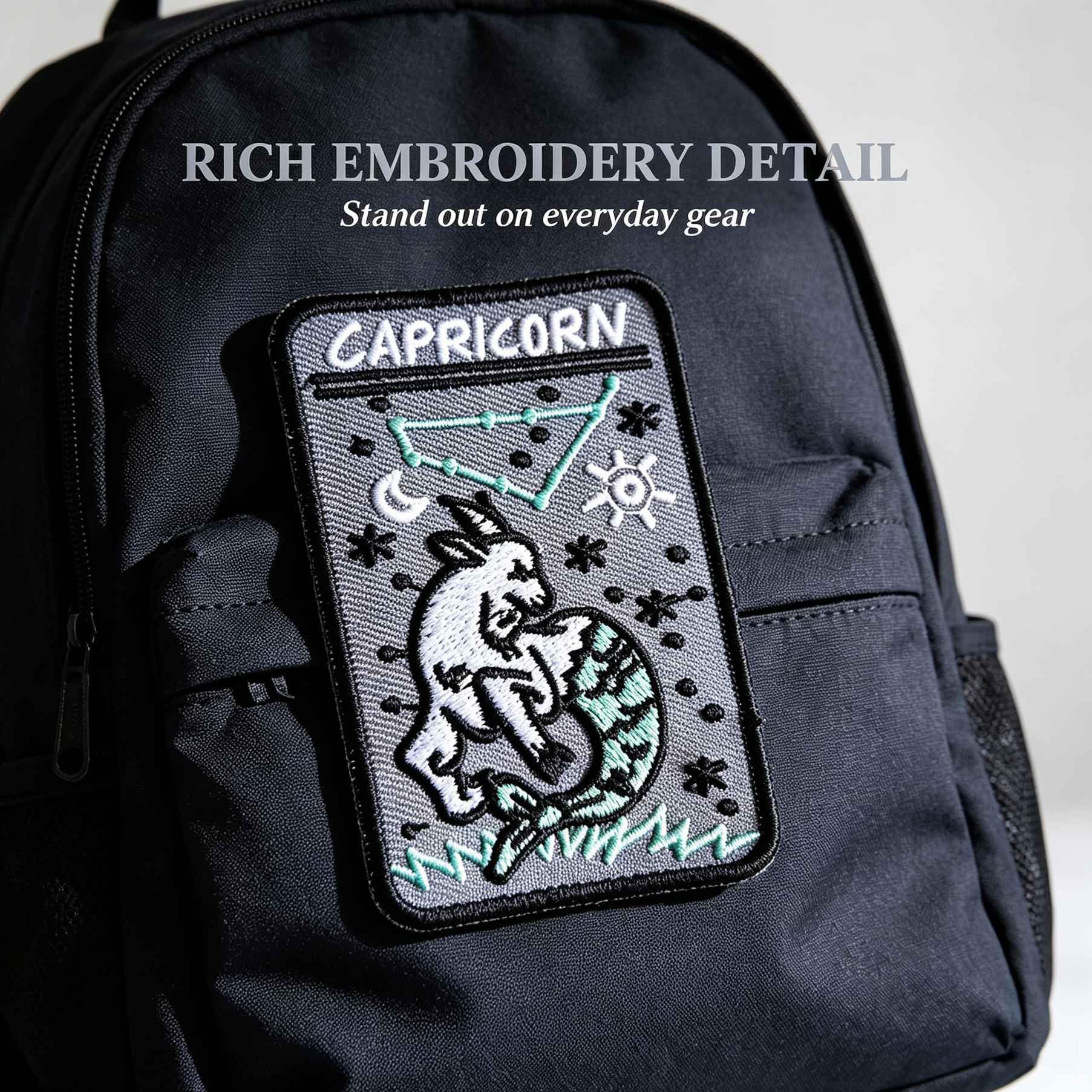 Signs of The Zodiac Badge Emblema Parche bordado para coser en parches para bricolaje niña falda vestido niño bolsa camiseta artesanía ropa (Zodiaco 10)