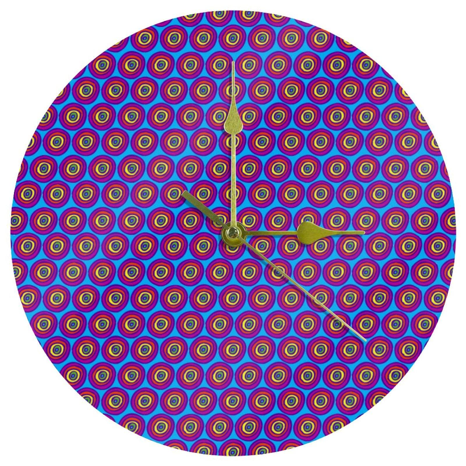 Horloge murale ronde violette pour sublimer la décoration de votre cuisine