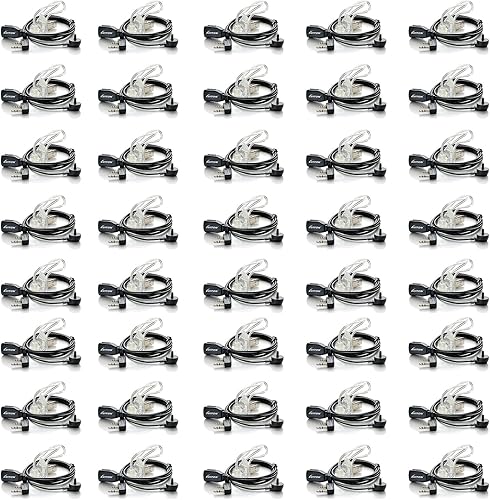 LUITON Paquete de 40 auriculares Walkie Talkie con micrófono para BaoFeng Radio Retevis para Baofeng UV-5R BF-888S Arcshell Retevis H-777 RT21 RT22