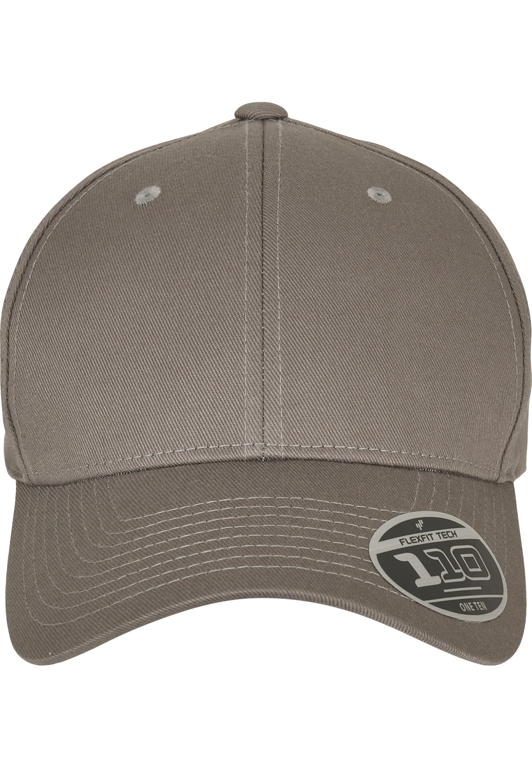 Flexfit Unisex 110 Curved Visor Snapback Baseball Cap, Grey, One Size