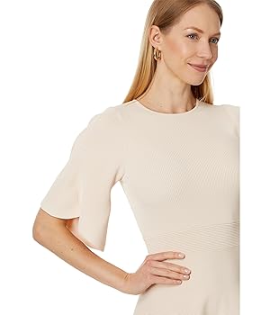 Ted Baker Women's Oliviha Rib Engineered Skater Dress, Light