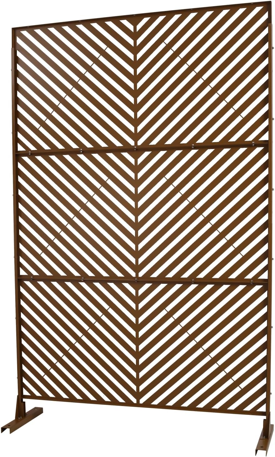 Outdoor & Indoor Privacy Screen Metal Privacy Screen 76" H×48" W