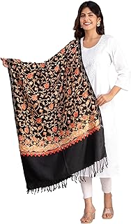 cloth king Women's Emberoidered Woolen Stole Kashmiri Aari Wool Stole Shawl Wrap(Pack Of 1).-picture-54