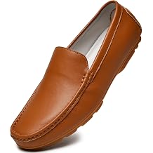 JIONS Mens Dress Penny Loafers Leather Driving Moccasins Slip On Formal Boat Shoes