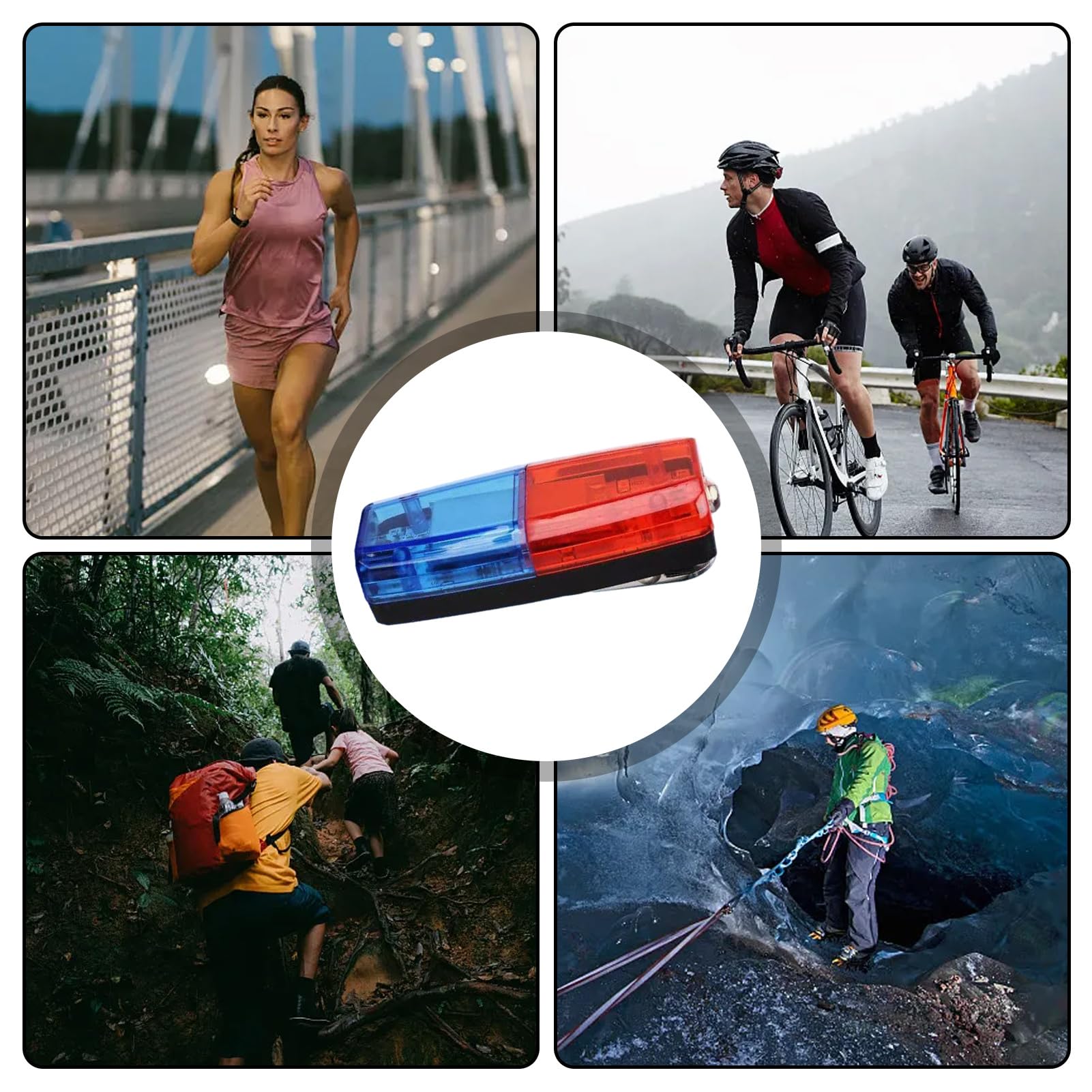 Lampe à Pince D'épaule Stroboscopique LED - Rechargeable USB - Étanche - Pour Course De Nuit, Sécurité