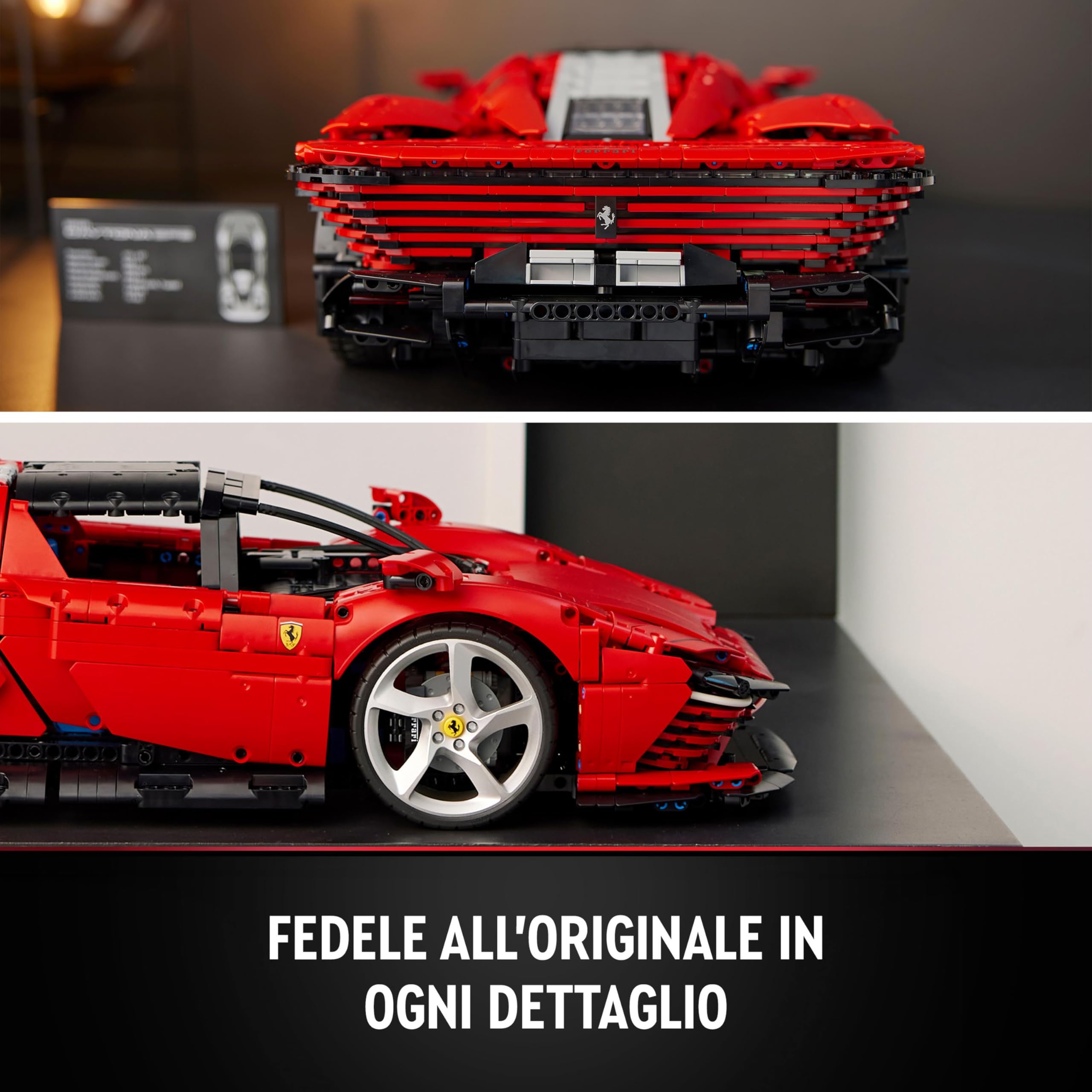 LEGO Technic Ferrari Daytona SP3, Set Modello di Auto da Costruire, Supercar Rossa in Scala 1:8, Kit Modellismo per Adulti da Collezione, Idea Regalo Uomo o Donna, Serie Ultimate Cars Concept 42143