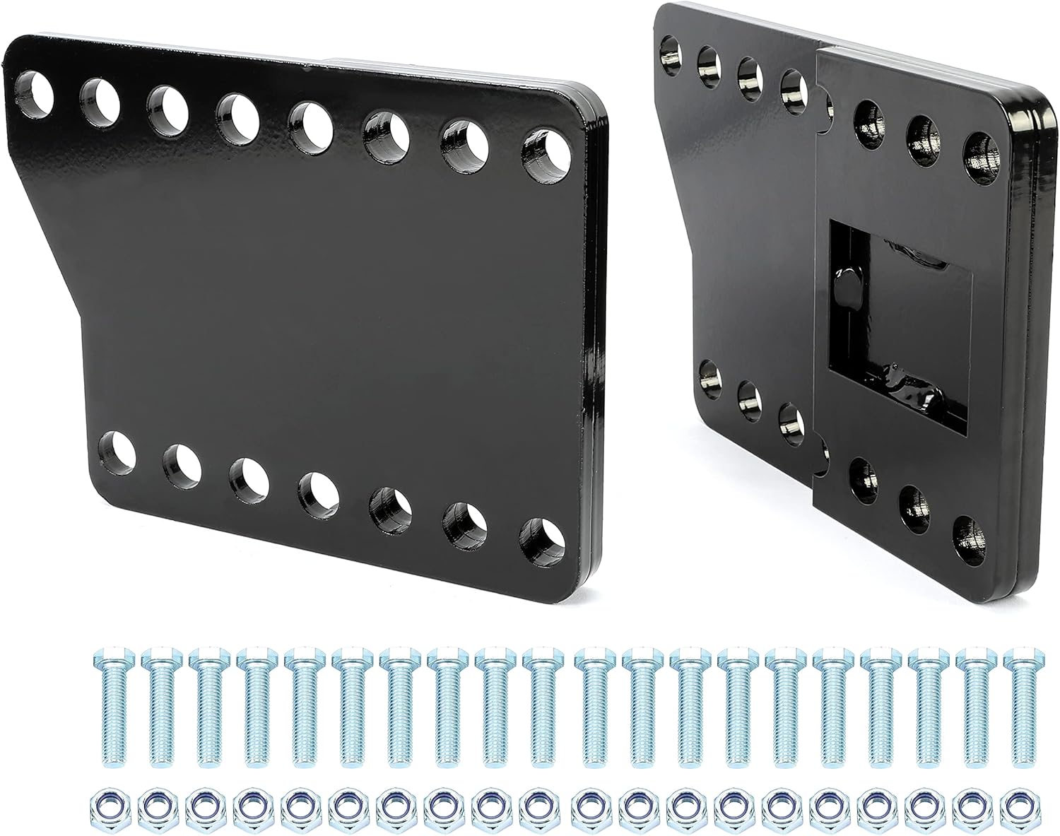 review HECASA Universal Snowplow Mount Drop Bracket Lift Level Kit Correction Black Powder Coated