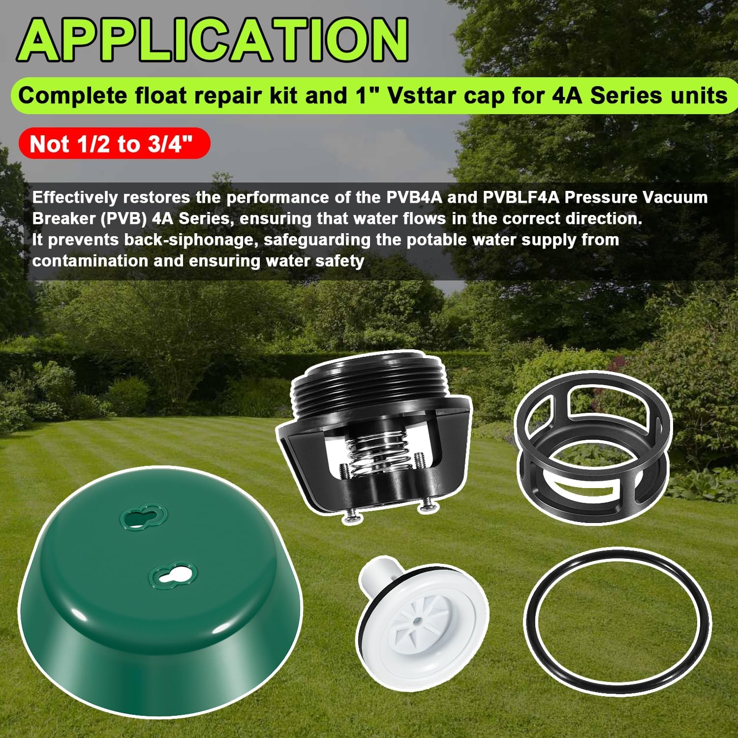 1" Float and Bonnet Complete Repair Kit replacement for 4A-Series,4A-005-07, 4A00507