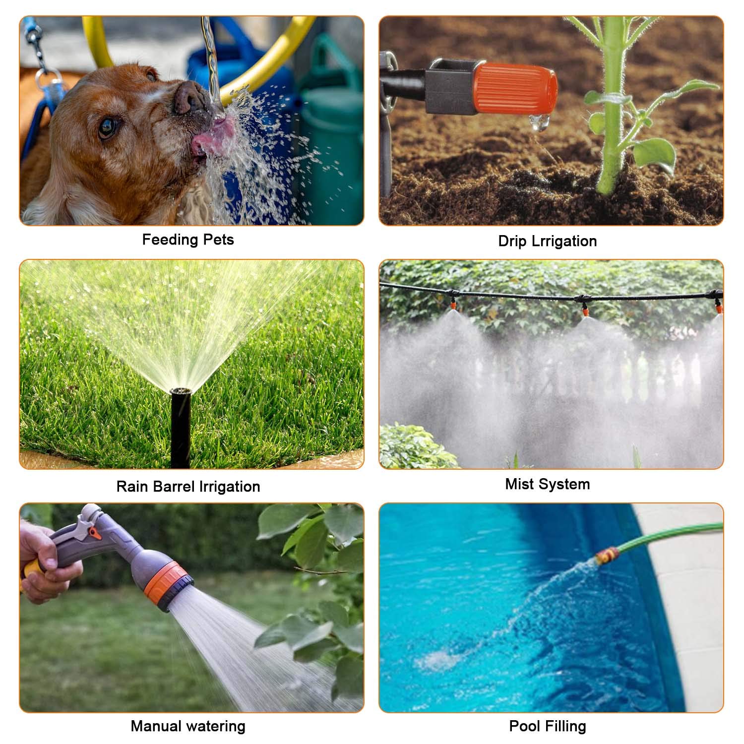 Johgee Programmateur Arrosage Automatique Minuteur Arrosage Goutte à Goutte, Imperméable et Utilisé à l'extérieur, Modes Multiples, 3" écran LCD, Irrigation pour Jardin Ferme Pelouse Fleur
