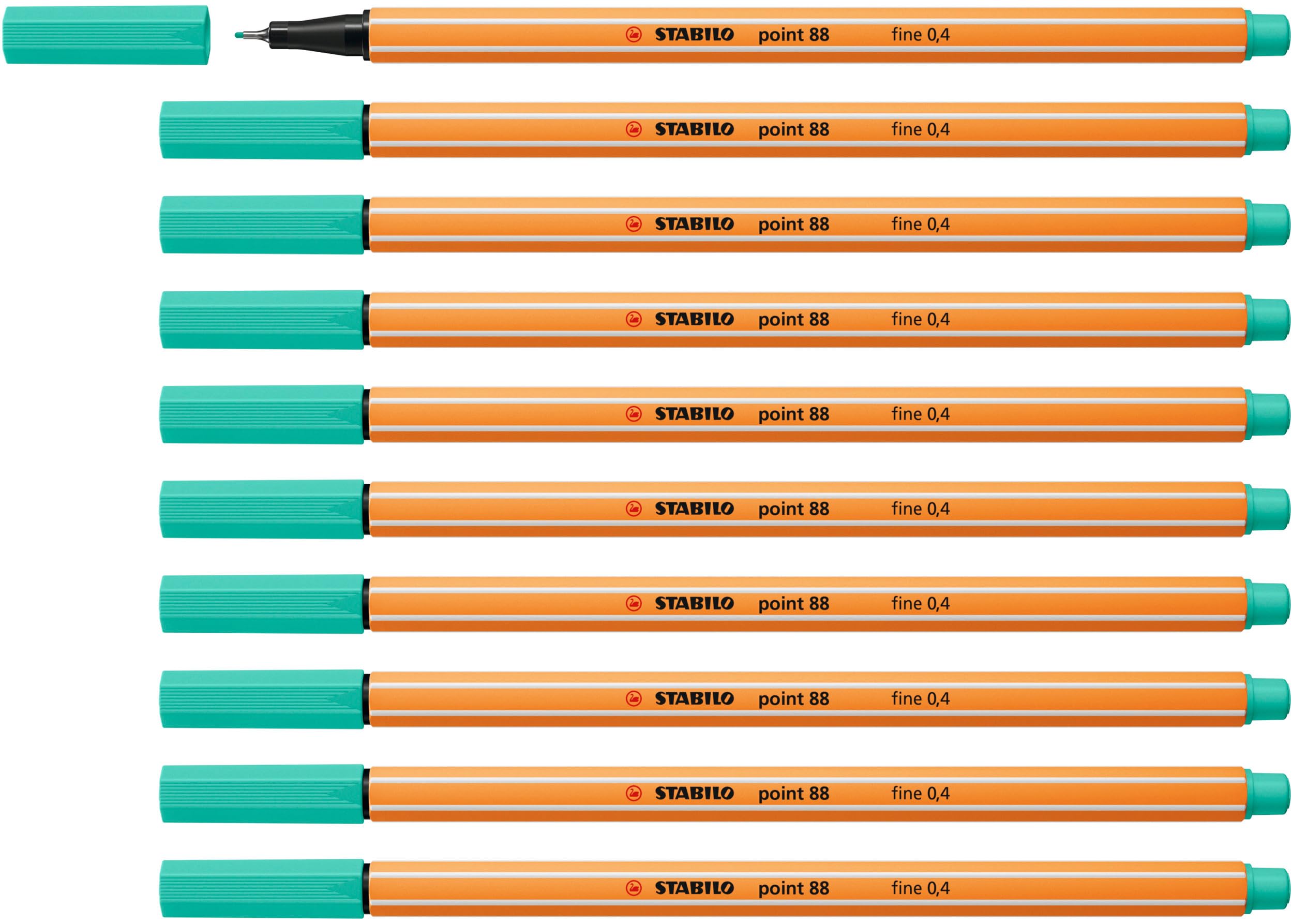 STABILO point 88 - Fineliner - Pack of 10 - Ice Green