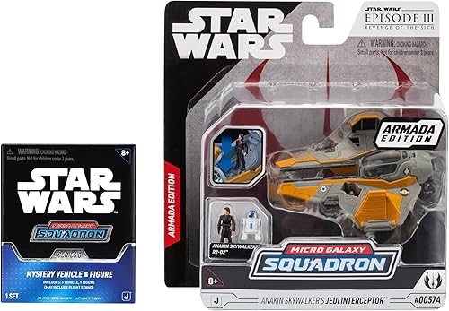 Miniatura 4 de STAR WARS Micro Galaxy Squadron OBI-Wan Kenobi's Jedi Interceptor Mystery Bundle  3 pulgadas Light Armor Class y Scout Class Vehículos con accesorios