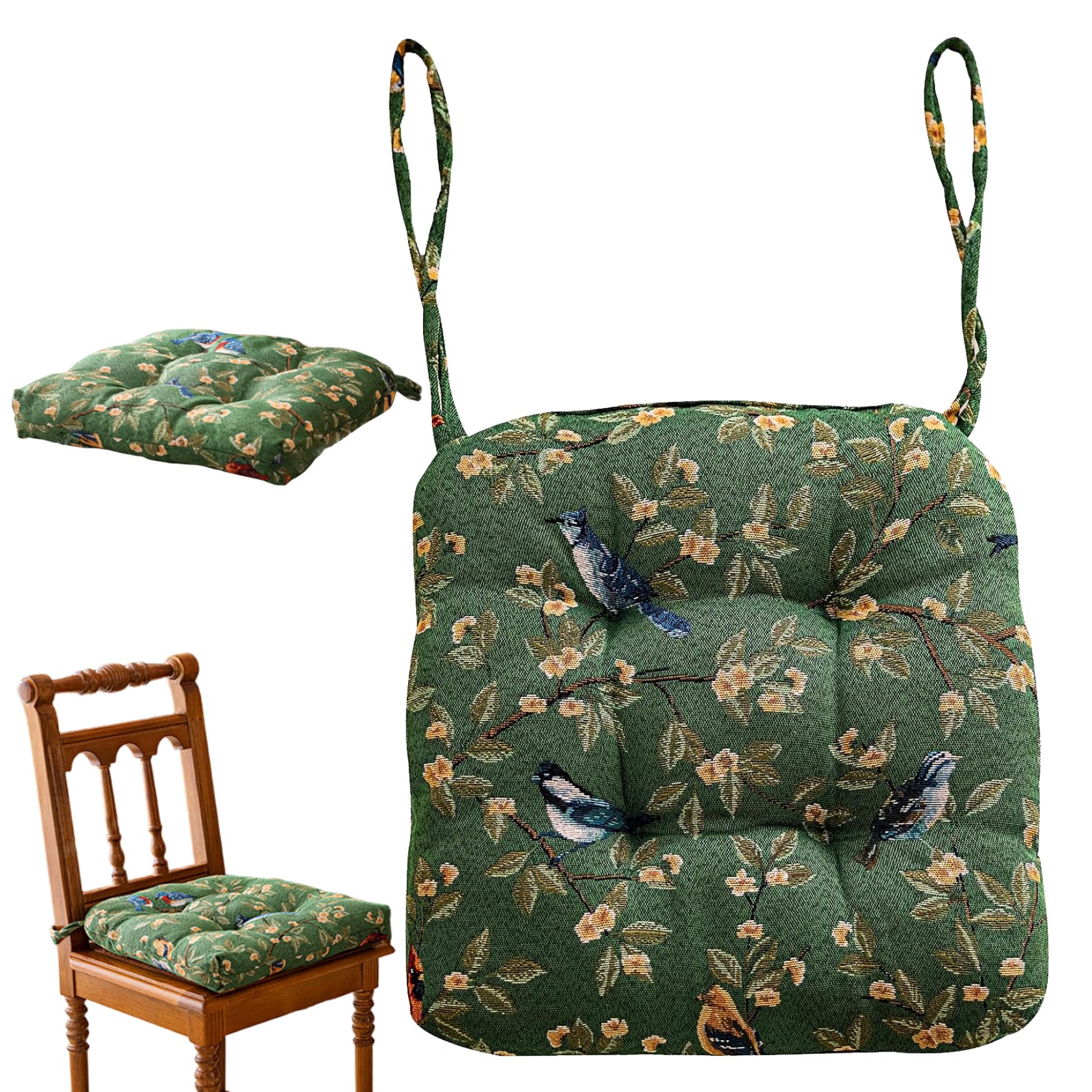 Coussin de salle à manger confortable et antidérapant à imprimé vintage unique