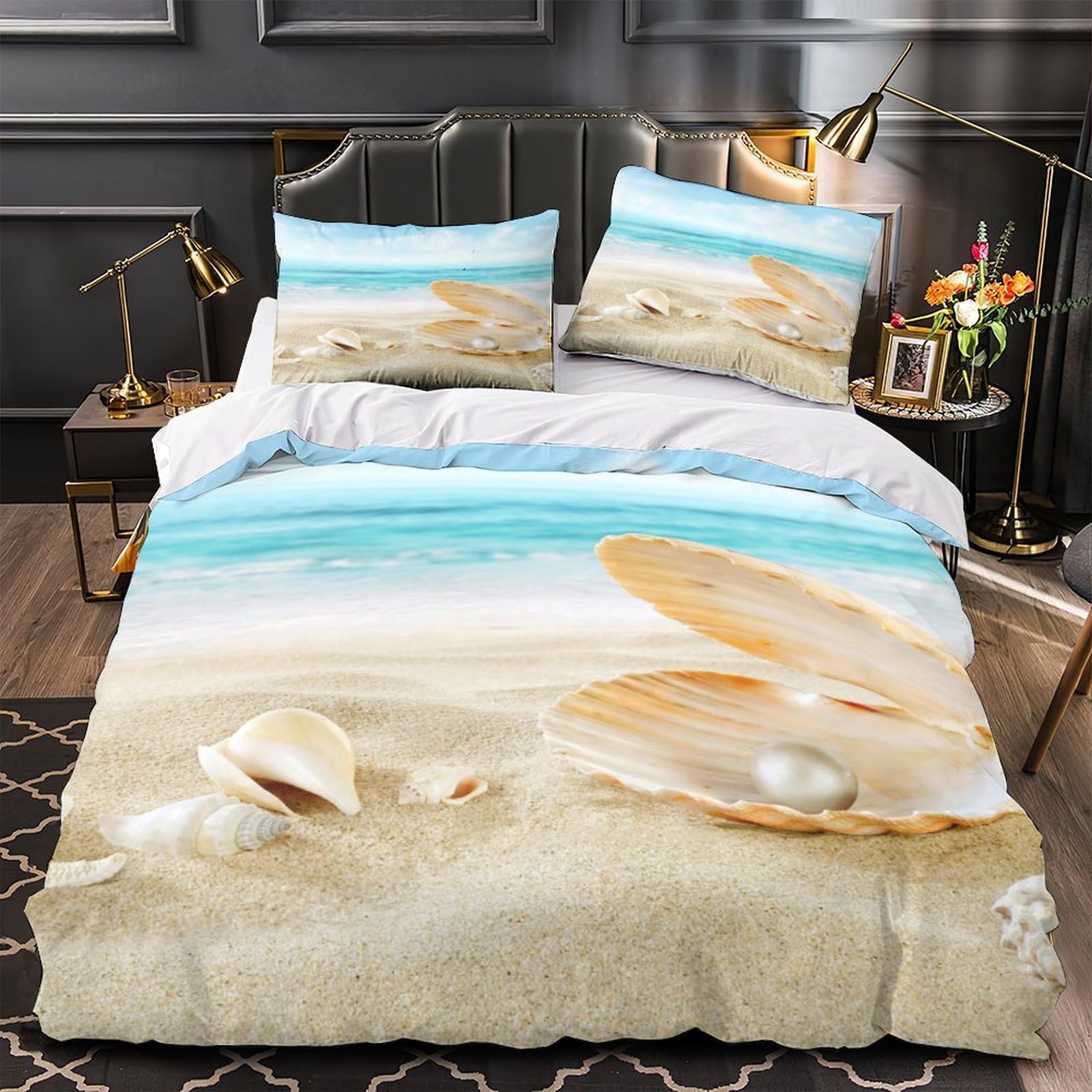 Ensemble de literie coastal chic en microfibre premium pour lit King