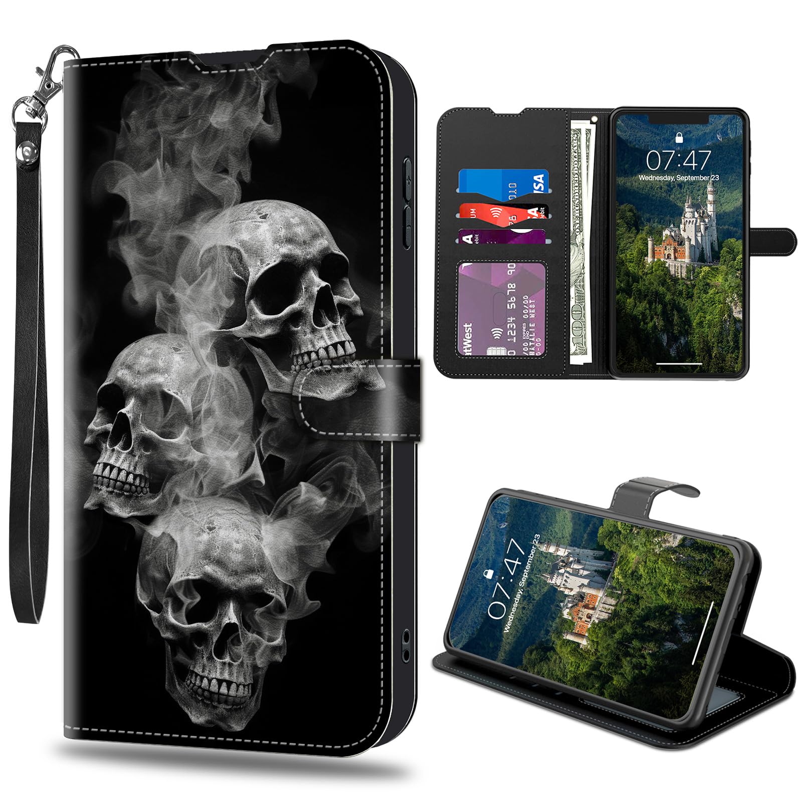 CAPAUNVDA for Samsung Galaxy S24 FE Wallet Case with Credit Card Slots Holder, PU Leather Shockproof RFID Blocking Cover for Samsung Galaxy S24 FE,