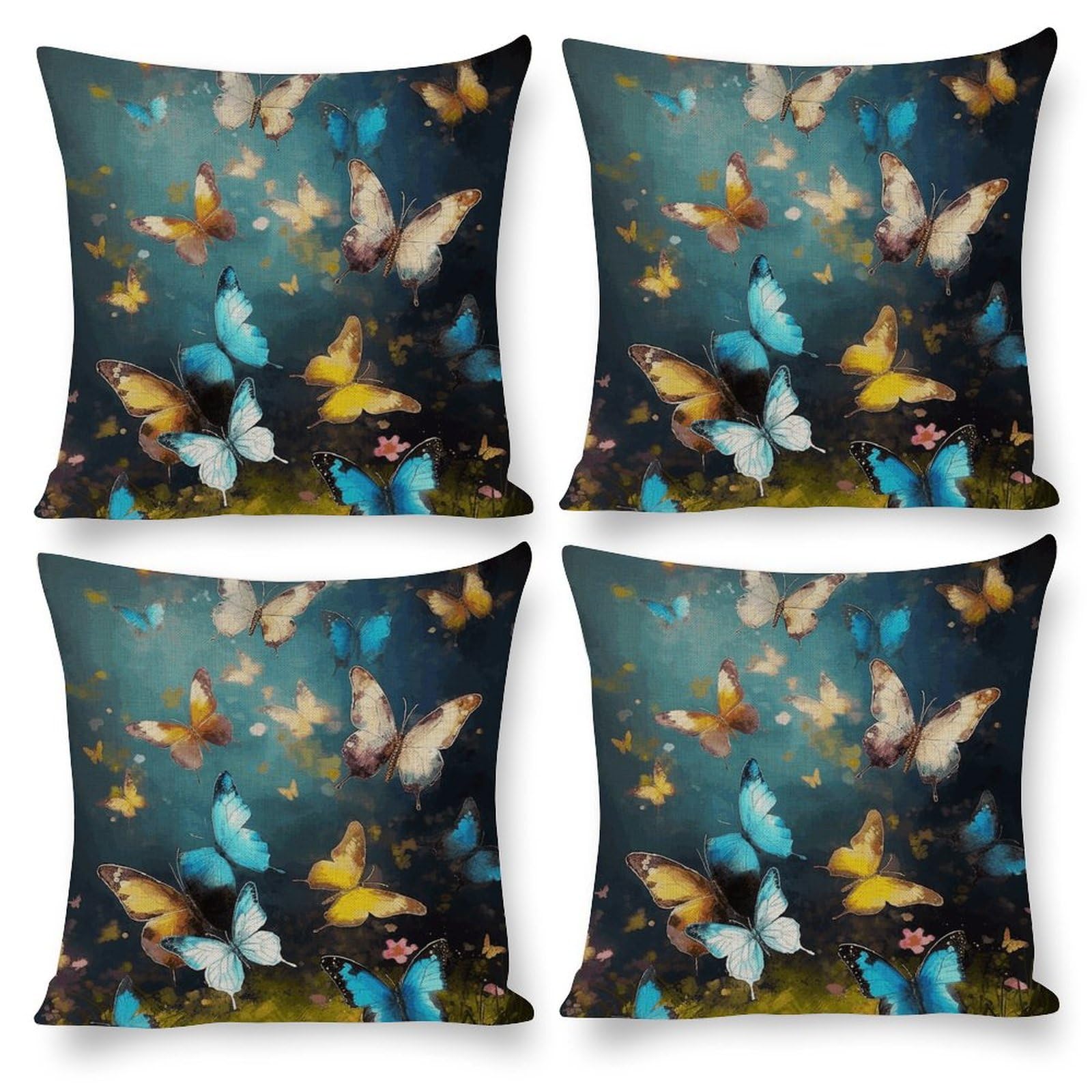 Housse de coussin carrée papillon pour une ambiance douce et poétique chez soi